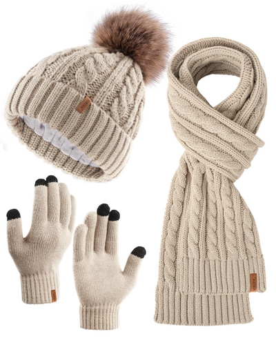 Winter Elegant hat-scraf-gloves set