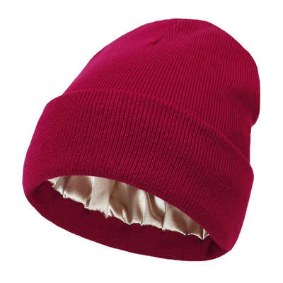 Satin Lined Luxe Beanie – Winter Warmth, Hair-Friendly Elegance