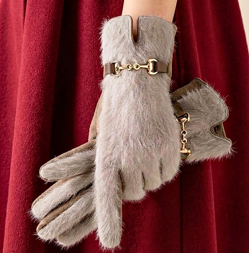 Siberian Aurora Fur Gloves