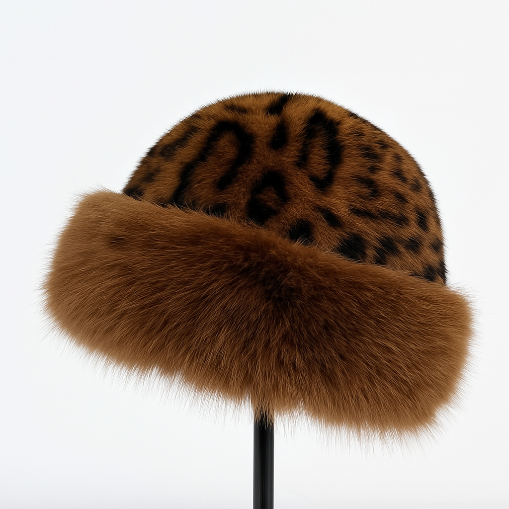 Amara™ | Leopard Print Fur Hat