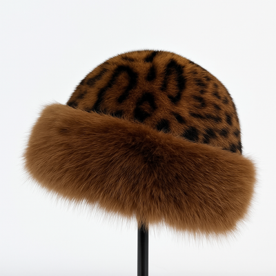 Amarah™ | Leopard Print Fur Hat