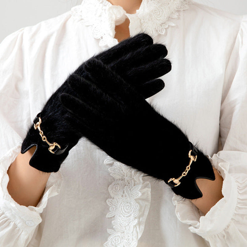 Siberian Aurora Fur Gloves