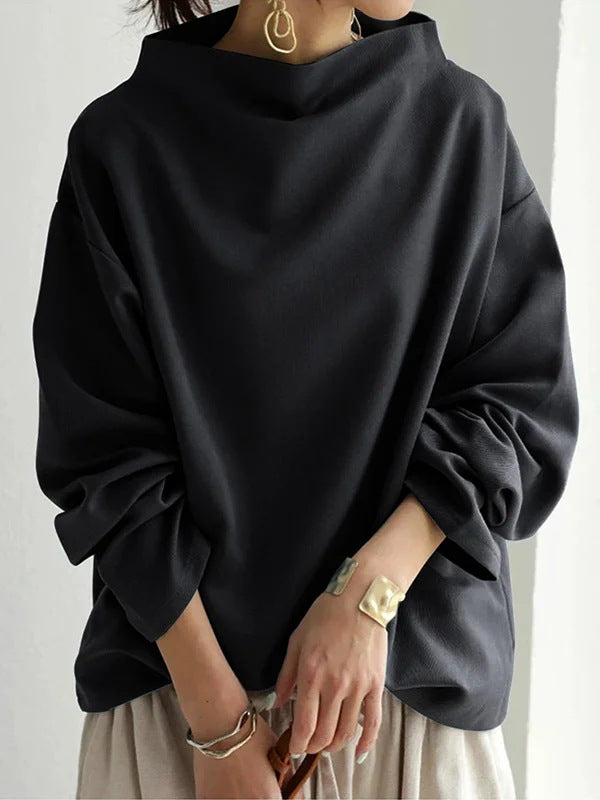 Selene | Relaxed High Neck Sweater 