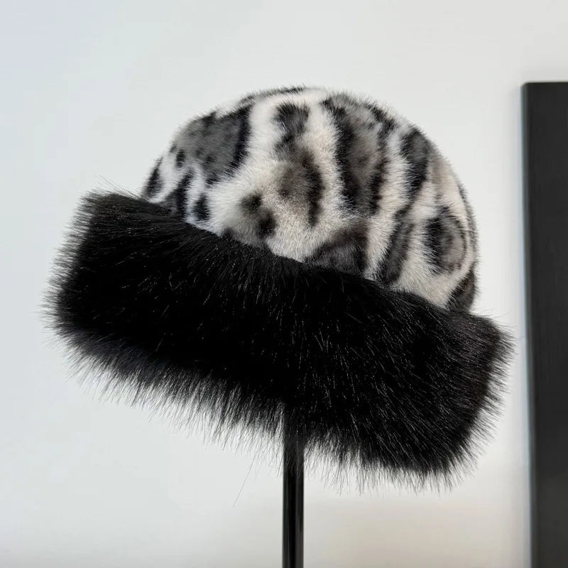 Amarah™ | Leopard Print Fur Hat