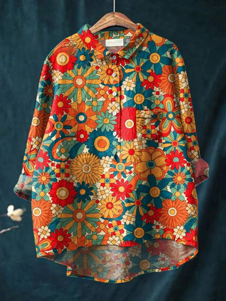 Dahlia | Retro Bloom Shirt