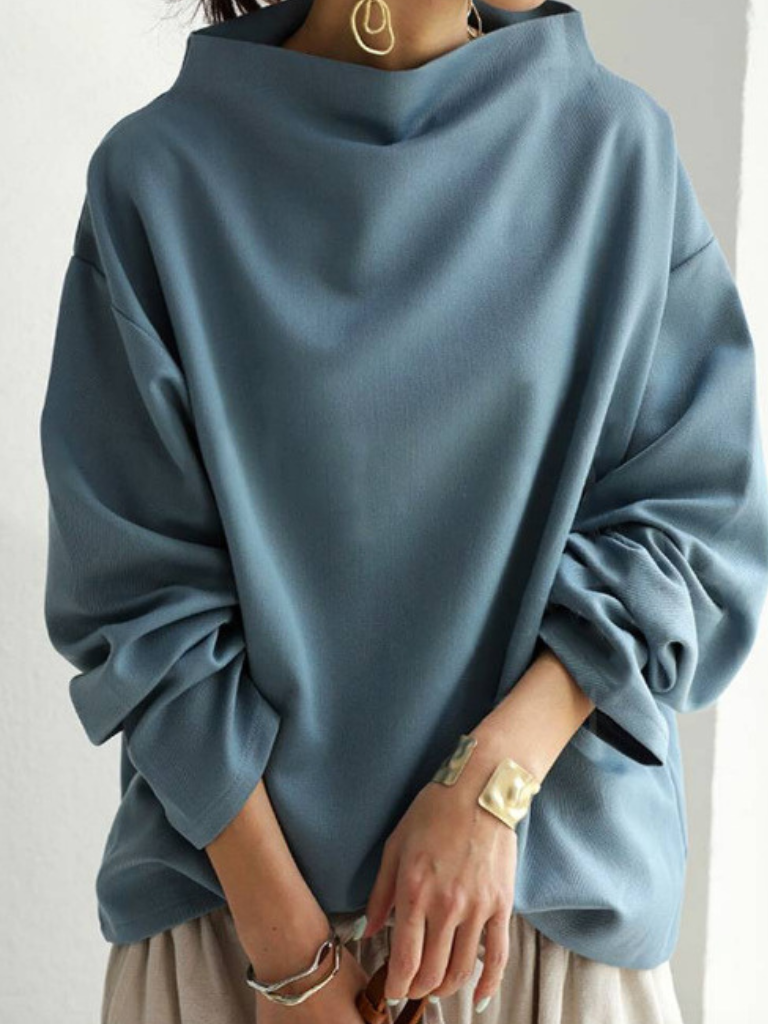 Selene | Relaxed High Neck Sweater 