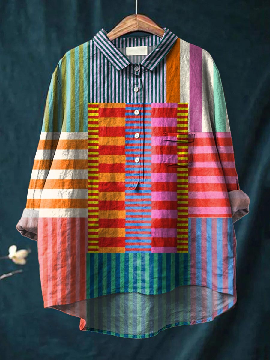 Diana | Vibrant Lines Shirt